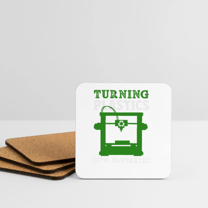 Turning Plastic Into Awesome 3D Printer Coasters (set of 4)
