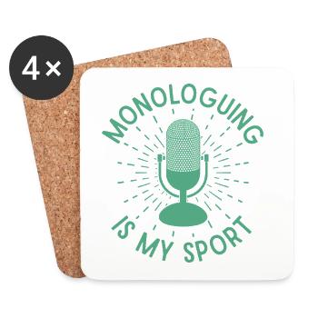 Monologue de théâtre musical : mon cadeau de théâtre sportif - Dessous de verre (lot de 4) - blanc - Devant