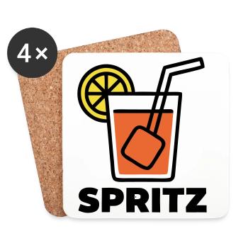 Spritz Cocktail Summer Drink Italy Holiday - Coasters (set of 4) - white - Front