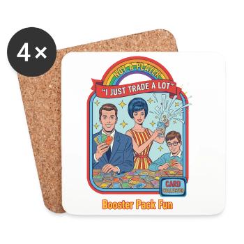 Not A Player I Just Trade A Lot Booster Pack Fun - Coasters (set of 4) - white - Front