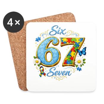 67e anniversaire Génial depuis 1959 Légende née D - Dessous de verre (lot de 4) - blanc - Devant