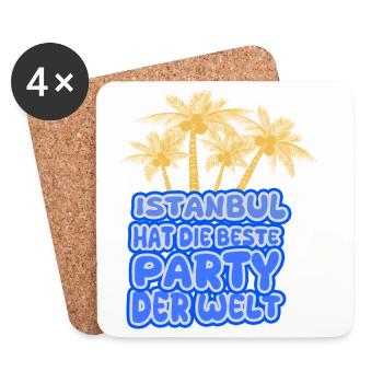 Urlaubsregion Istanbul - Untersetzer (4er-Set) - Weiß - Vorne