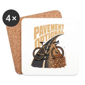Pavement Optional Gravel Cycling Dirty Road Rebel - Coasters (set of 4) - white - Front