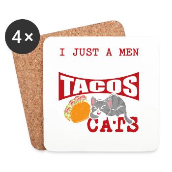Taco Hund Hundbesitzer Tacos Hündchen - Untersetzer (4er-Set) - Weiß - Vorne