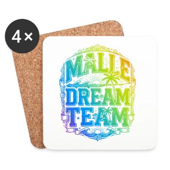 Malle Dream Team Colorful - Coasters (set of 4) - white - Front