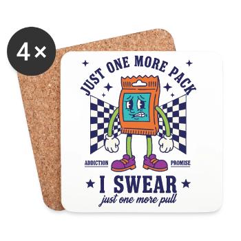 Just One More Pack I Swear Trading Card Addiction - Coasters (set of 4) - white - Front
