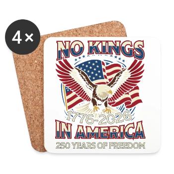 No Kings America Freedom 250 Years - Coasters (set of 4) - white - Front