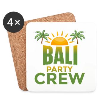 Bali Party Crew - Coasters (set of 4) - white - Front