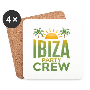Ibiza Party Crew - Untersetzer (4er-Set) - Weiß - Vorne
