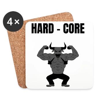 Hard Core Minotaurus Power - Untersetzer (4er-Set) - Weiß - Vorne
