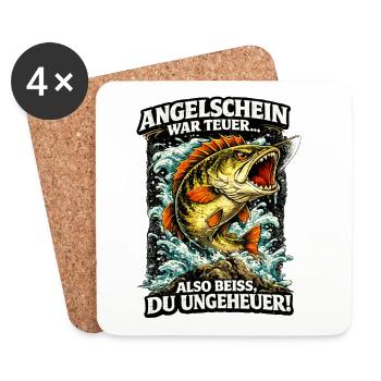  Angelschein War Teuer Also Beiss Du Ungeheuer - Untersetzer (4er-Set) - Weiß - Vorne
