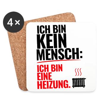 Menschliche Heizung - Untersetzer (4er-Set) - Weiß - Vorne
