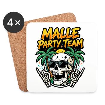 Équipe de la Malle Party Skeleton - Dessous de verre (lot de 4) - blanc - Devant