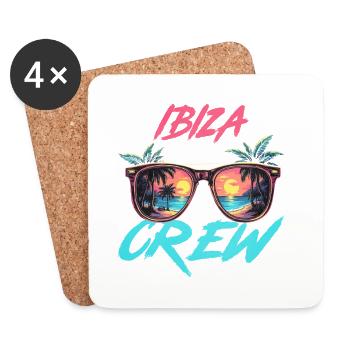 Ibiza Party Crew - Untersetzer (4er-Set) - Weiß - Vorne