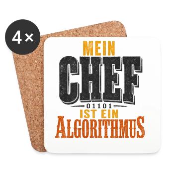 Chaos als Algorithmus - Untersetzer (4er-Set) - Weiß - Vorne