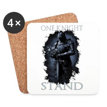 Bouhourt Medieval Joust Buhurt One Knight Stand - Coasters (set of 4) - white - Front