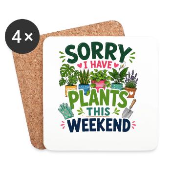 Sorry for planting this weekend - Coasters (set of 4) - white - Front