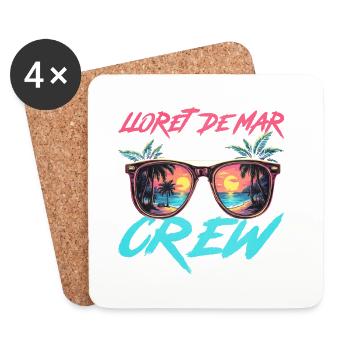 Lloret De Mar Party Crew - Untersetzer (4er-Set) - Weiß - Vorne