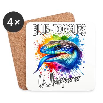 Bluetongue Skink Whisperer - Coasters (set of 4) - white - Front