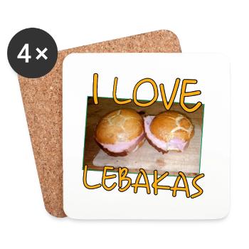 I love lebakas  - Untersetzer (4er-Set) - Weiß - Vorne