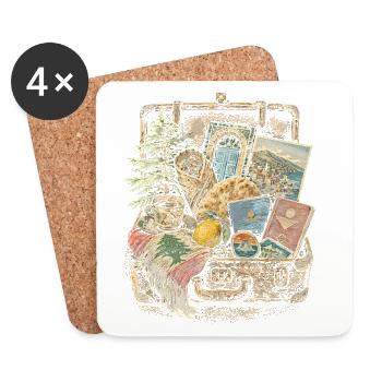 Lebanon Lebanese - Coasters (set of 4) - white - Front