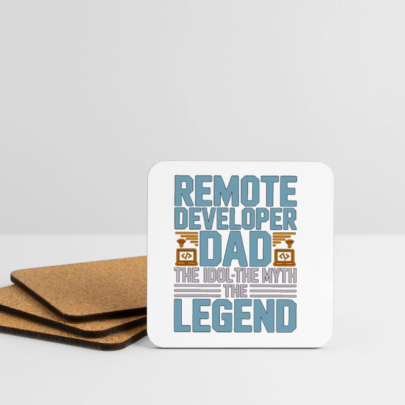 Remote Developer Dad The Idol The Web Developer Coasters (set of 4)