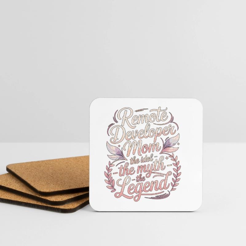 Remote Developer Mom The Idol The Remote Coder Coasters (set of 4)
