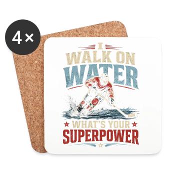 Water Strider Superpower - Coasters (set of 4) - white - Front