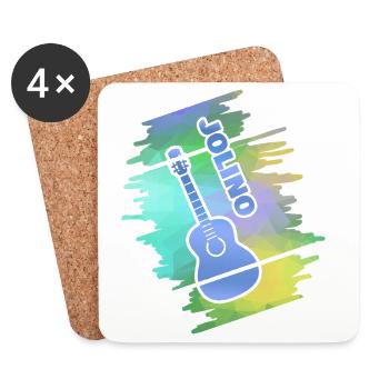 Guitar Playing Jolino - Coasters (set of 4) - white - Front