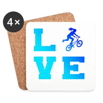 Dirt Jump Gift Idea for a Freestyle Rider - Coasters (set of 4) - white - Front