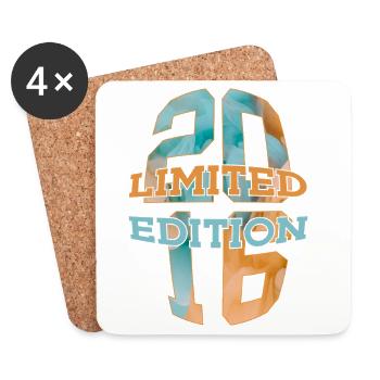LIMITED EDITION 2016 10 JAHRE 10. GEBURTSTAG - Untersetzer (4er-Set) - Weiß - Vorne