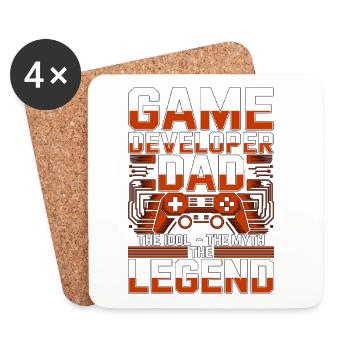 Game Developer Dad The Idol The Game Programmer - Untersetzer (4er-Set) - Weiß - Vorne