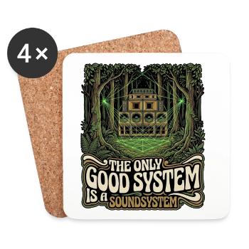 The Only Good Soundsystem - Untersetzer (4er-Set) - Weiß - Vorne