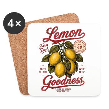 Zitronen Lemon Goodness Shirt - Coasters (set of 4) - white - Front