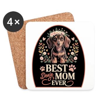 Bester Dackel Mama Moment - Untersetzer (4er-Set) - Weiß - Vorne
