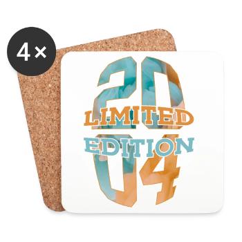 LIMITED EDITION 2004 22 YEARS 22ND BIRTHDAY - Coasters (set of 4) - white - Front