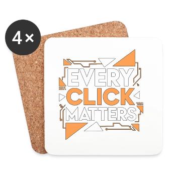 UX/UI Designer Every Click Matters Web Designer - Coasters (set of 4) - white - Front