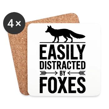 Füchse Sprüche Fuchs Lustiges Füchse Geschenk - Untersetzer (4er-Set) - Weiß - Vorne