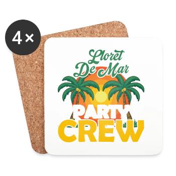 Lloret De Mar Party Crew - Untersetzer (4er-Set) - Weiß - Vorne