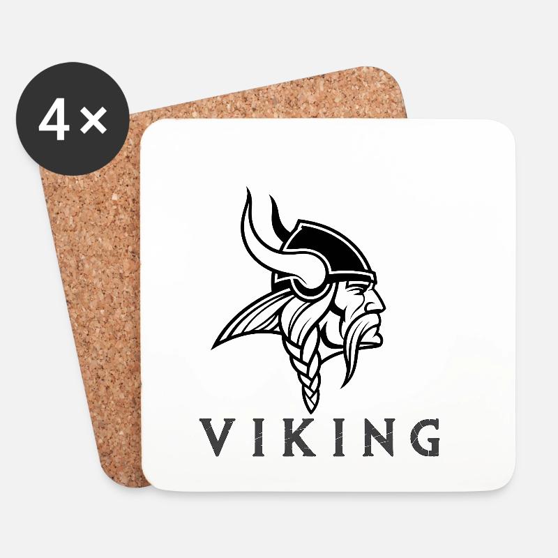 Viking - Untersetzer (4er-Set) - Weiß