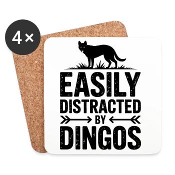 Dingos Sprüche Dingo Lustiges Dingos Geschenk - Untersetzer (4er-Set) - Weiß - Vorne
