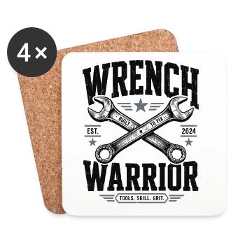 Chemise mécanique Warrior Wrench - Dessous de verre (lot de 4) - blanc - Devant