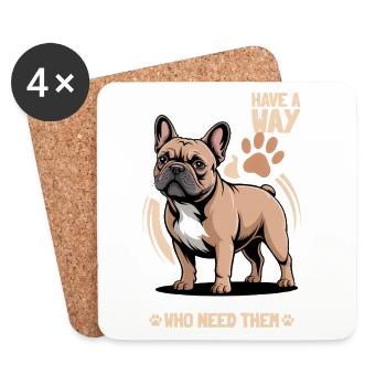 French Bulldog Frenchie Dog Breed - Untersetzer (4er-Set) - Weiß - Vorne
