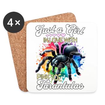 Mädchen Pinkzeh Rosafuss Tarantel - Untersetzer (4er-Set) - Weiß - Vorne