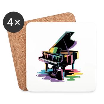 piano - Coasters (set of 4) - white - Front