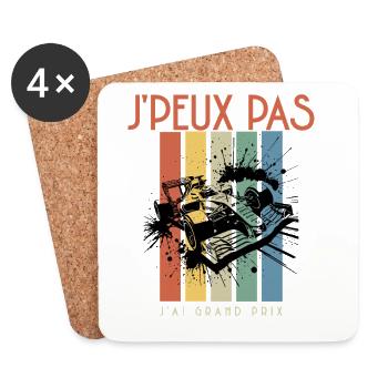 J'PEUX PAS J'AI GRAND PRIX - Dessous de verre (lot de 4) - blanc - Devant