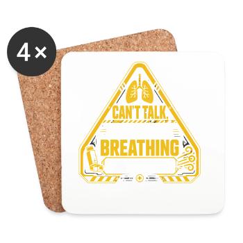 Asthma Asthmatiker Too Busy Breathing - Untersetzer (4er-Set) - Weiß - Vorne