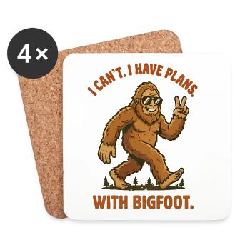 Bigfoot mit Peace-Zeichen - Untersetzer (4er-Set) - Weiß - Vorne