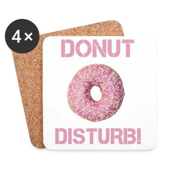 Donut Disturb for Chilling and Snacking Design - Coasters (set of 4) - white - Front