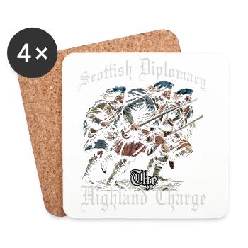 Highlander Clan Warrior | Scotland History - Coasters (set of 4) - white - Front